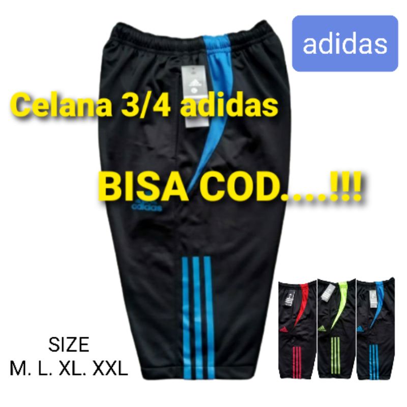 Celana kolor 3/4 adidas. Celana 3/4 pria