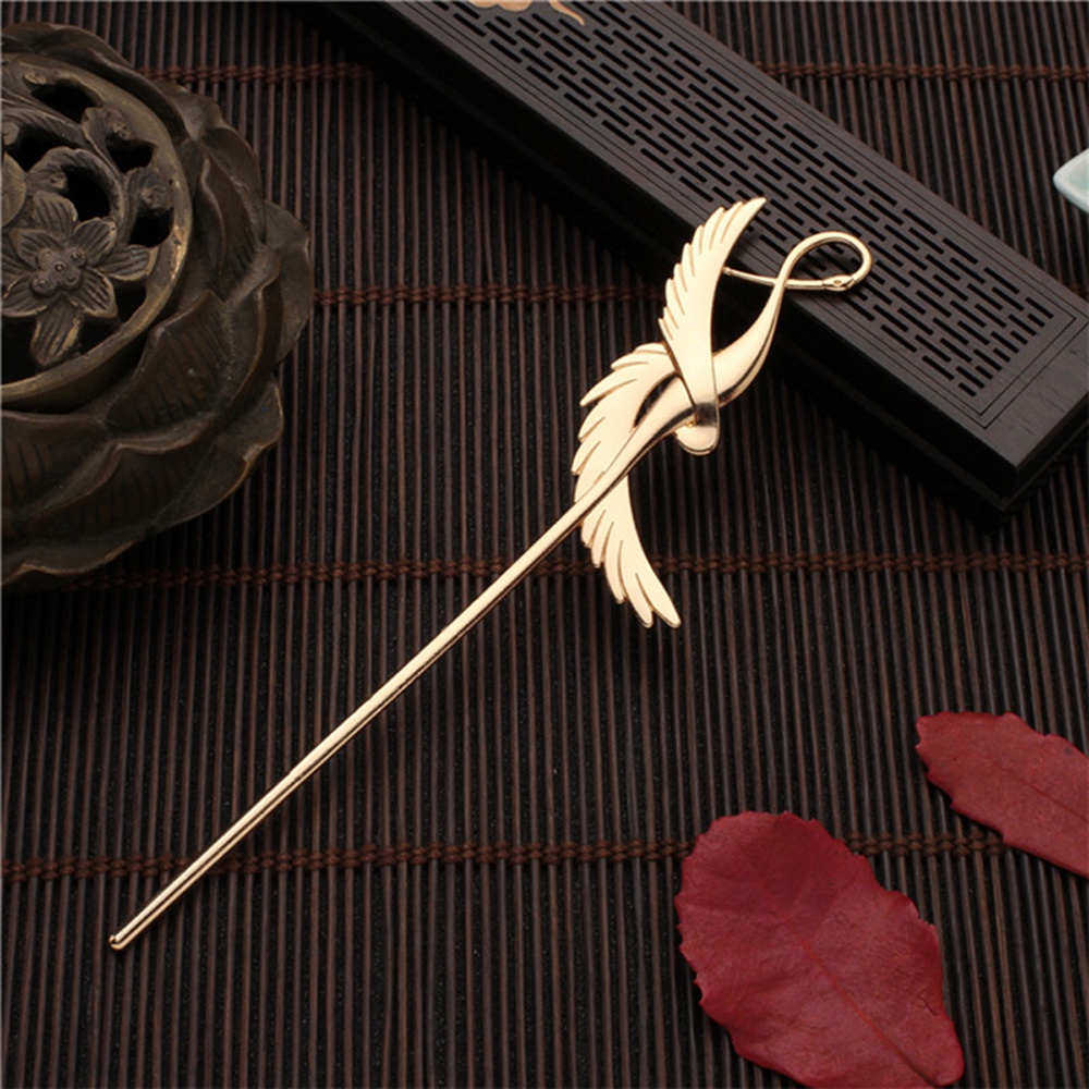 Needway  Chinese Hair Stick Hair Jewelry Hair Fork Hairpin Women Bridal Fashion Ornaments Feather Girls Bird