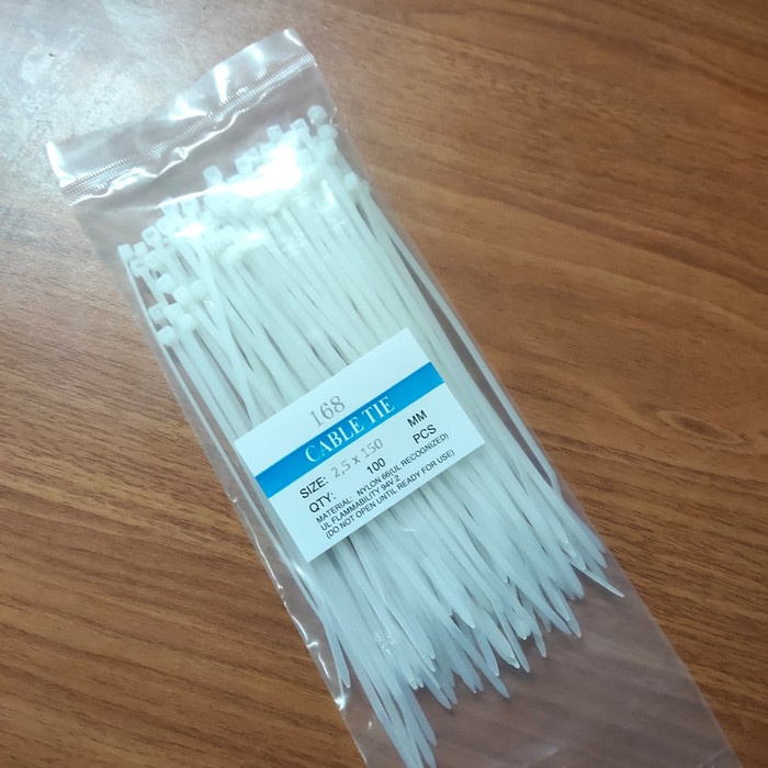 

ORGANIZER-DOCUMENT- TALI SEGEL PLASTIK 2.5 X 150 MM - CABLE TIES - KABEL TIES ISI 100 PCS -DOCUMENT-