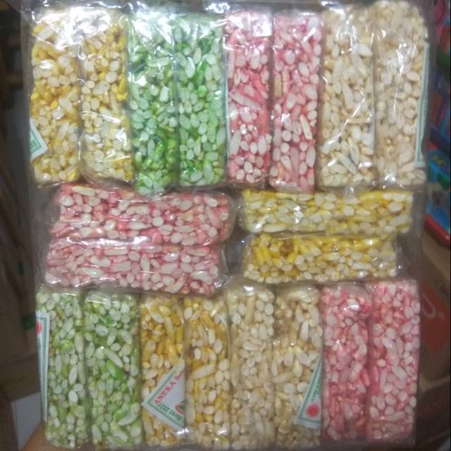 

Brondong beras warna (1 pak isi 20)