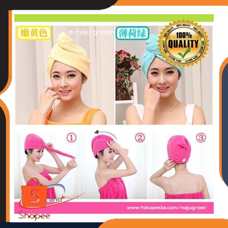 HAIR TOWEL Super Absorbent Handuk Rambut Daya Serap Tinggi HANDUK CREAMBATH HANDUK MANDI  WW 30
