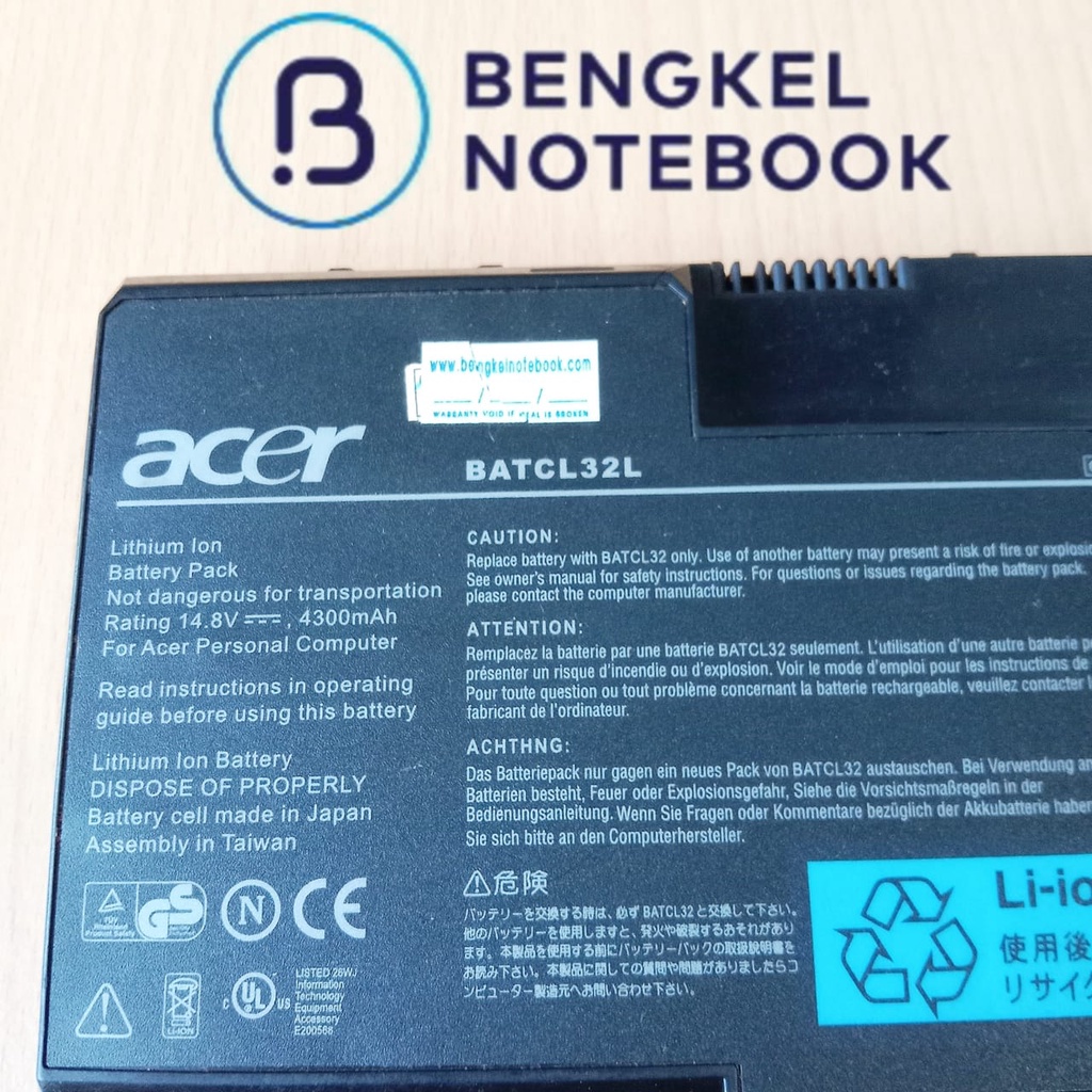 Baterai Acer Aspire 2000 2200 BATCL32L Original