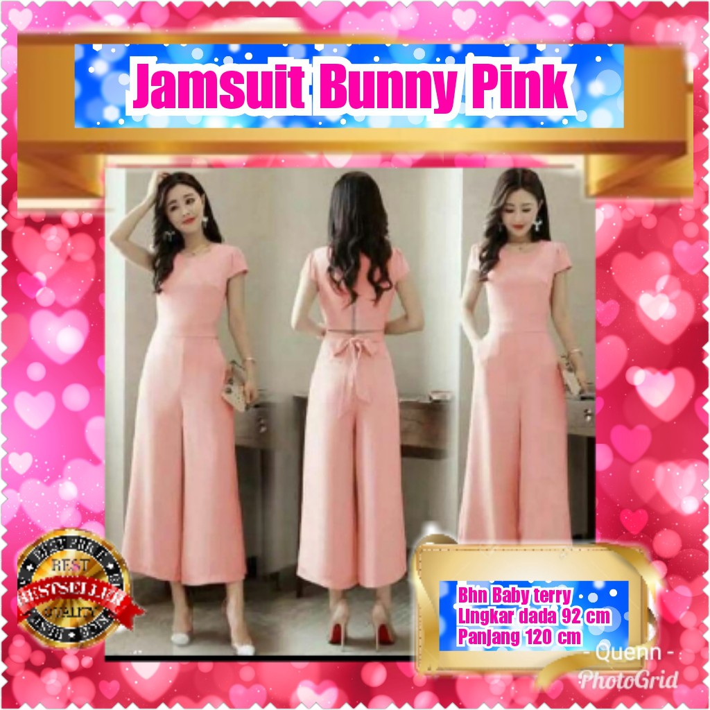 TERMURAH JAMSUIT BUNNY PINK / ANGGUN / CANTIK / KONDANGAN/TERBARU/TERPOPULER/TERLARIS/TERMURAH