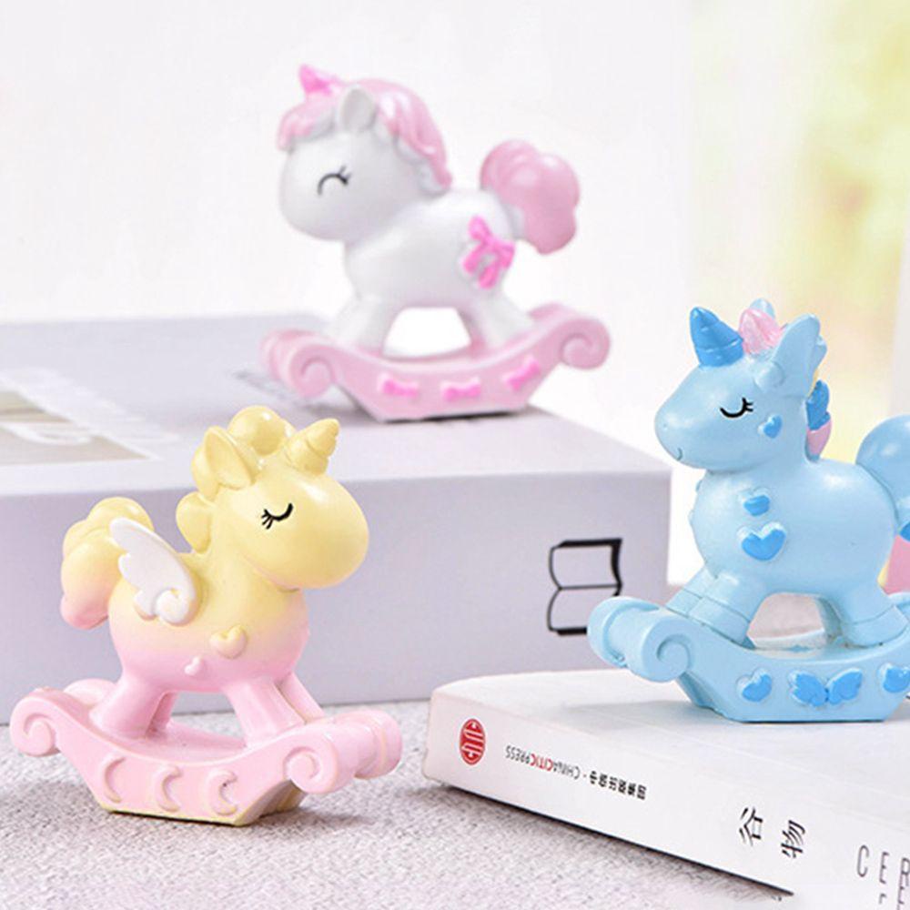 Rebuy Mainan Miniatur Kuda Trojan / Unicorn Untuk Dekorasi Taman Mini / Hadiah Anak