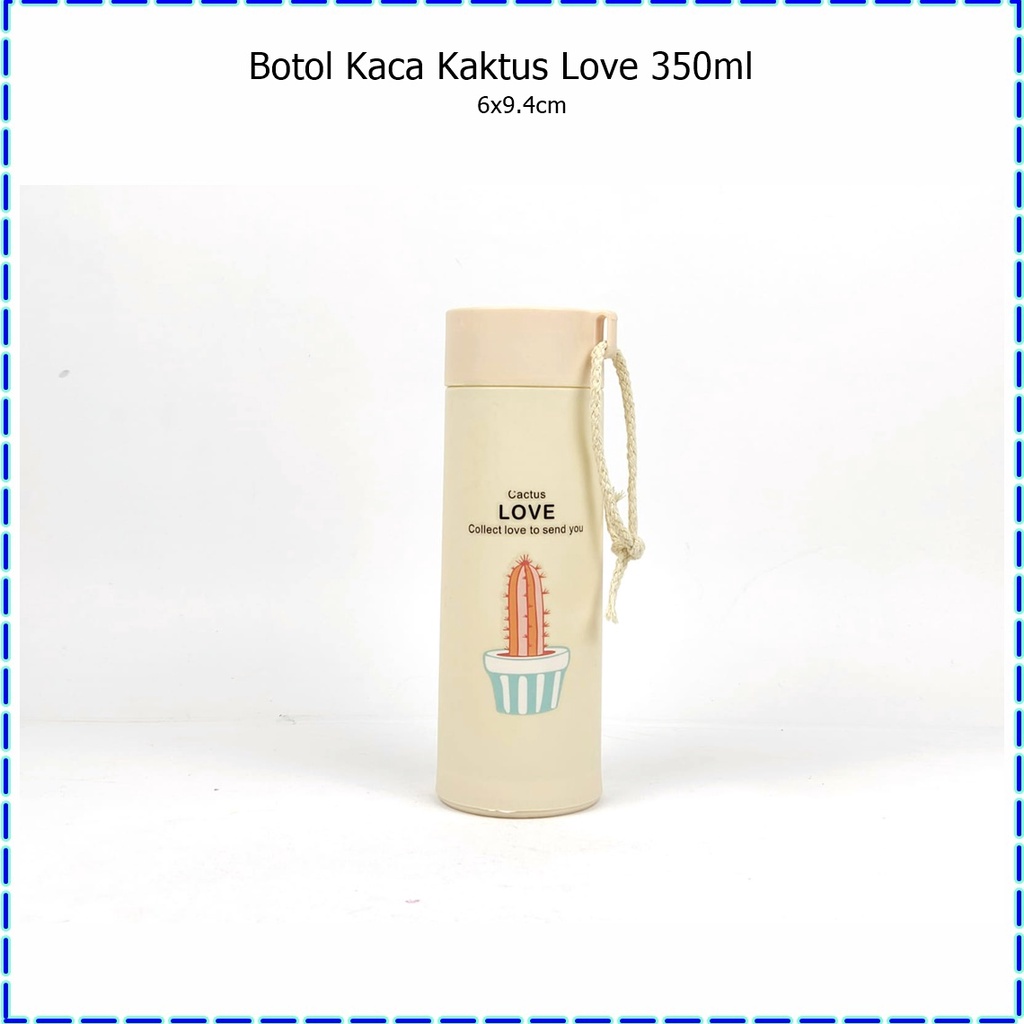 Botol Minum Kaca Kaktus 350ml