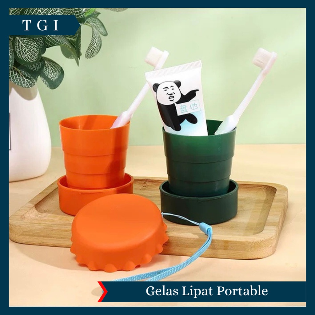 TGI - GELAS LIPAT FOLDABLE CUP / CUP PORTABLE CUP TRAVEL / GELAS LIPAT SERBAGUNA / GELAS TRAVEL / GELAS MULTIFUNGSI / GELAS UNIK