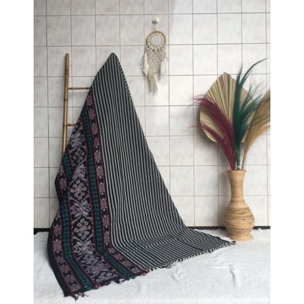 Kain Blanket Lurik Hitam Putih Tenun Mix Blanket Lurik Tenun Nusantara Tenun Blanket
