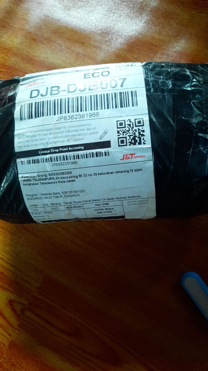 Gamis Rayon Candi Mekar Ori Batik Abstrak Malaman