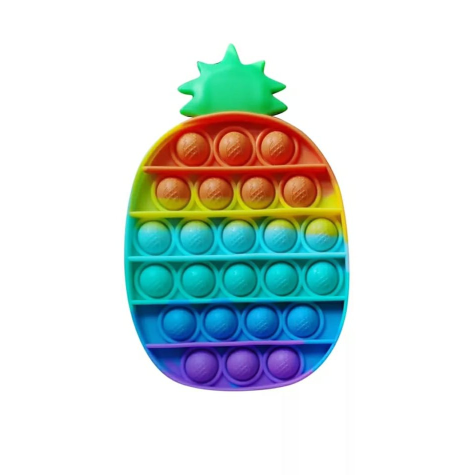 Pop It Fidget Toy Rainbow Mainan Anak Pop it Fidget Toy-Nanas Rainbow