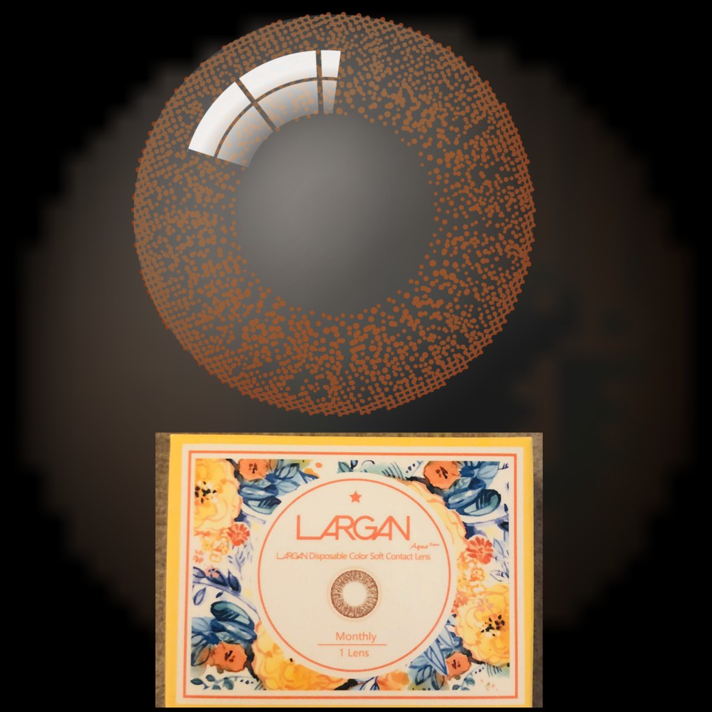 

MONTHLY SOFTLENS LARGAN CLASSIC SERIES “BROWN” (MONTHLY) MADE IN TAIWAN