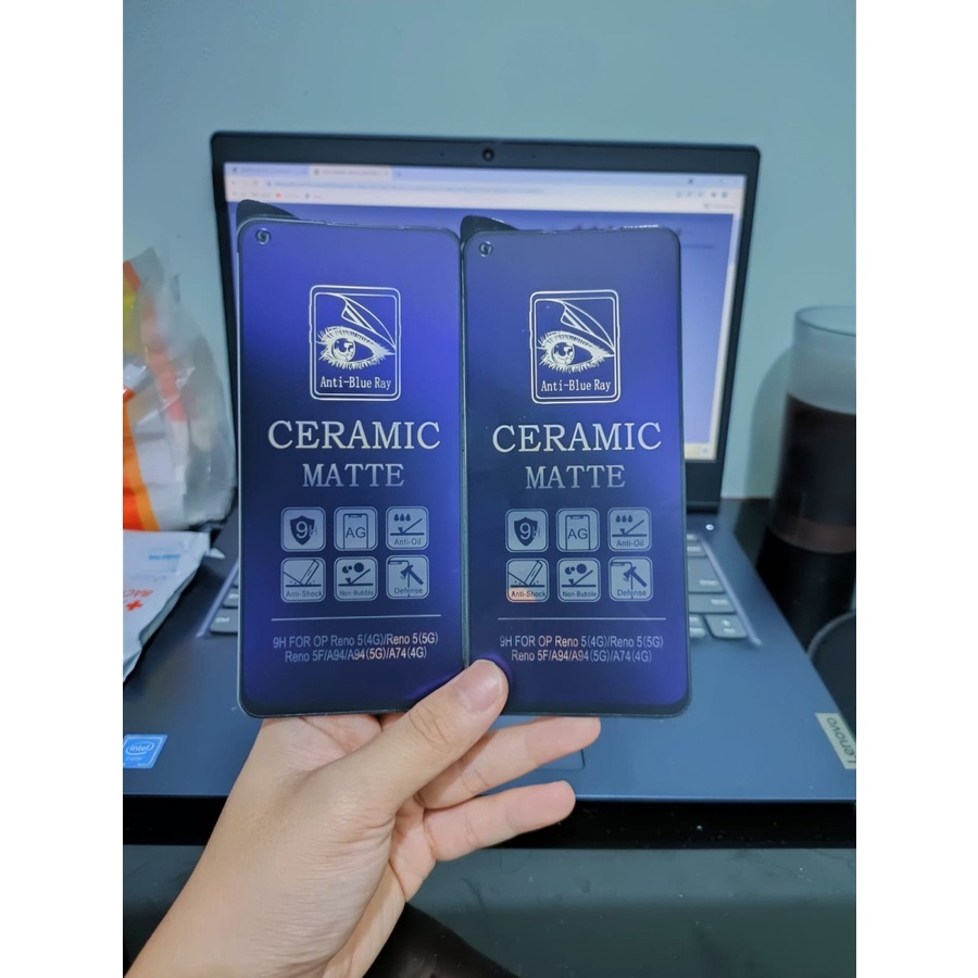 TECNO POVA 2 SPARK GO 2023 SPARK 10 NFC SPARK 10 PRO SPARK 6 GO 7 7 NFC 7 PRO ANTI GORES CERAMIC LENTUR MIKA BLUE LIGHT MATTE ANTI RADIASI ANTI MINYAK  PLASTIK BUKAN KACA TEMPRED SCREEN GUARD FULL COVER PELINDUNG LAYAR