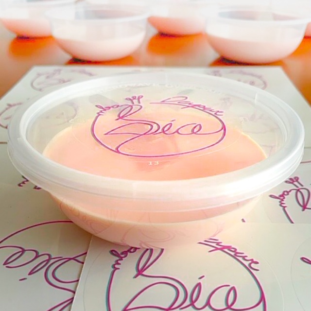 

Strawberry custard caramel pudding (pudding ala gyukaku)