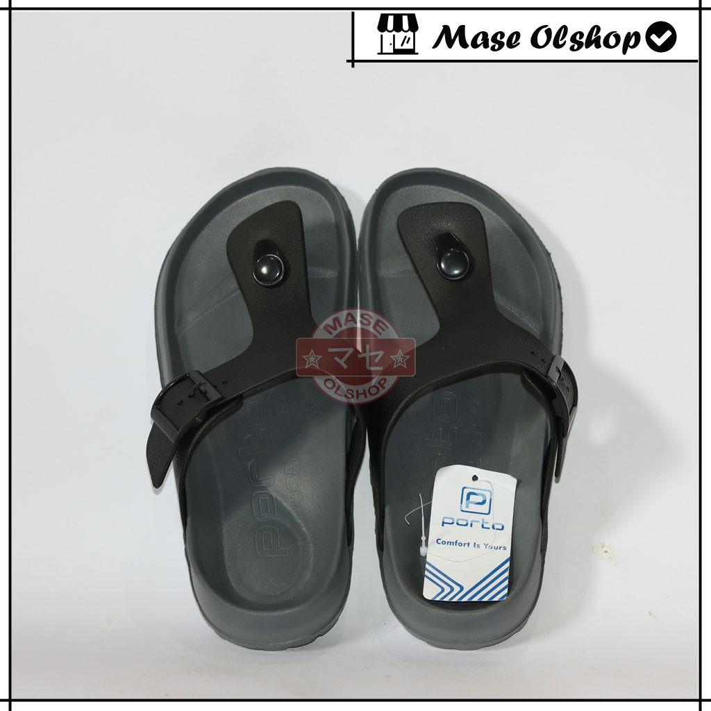 Sandal Pria Dewasa Karet Model Casual Porto 1028M Jumbo