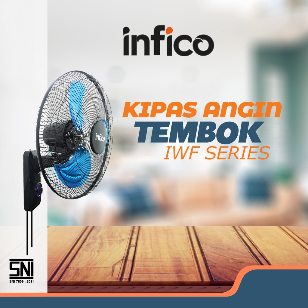 &quot;120RB BAWA PULANG&quot; Kipas Angin Dinding Murah Bahan Besi INFICO IWF Wall Fan 18 inch Tembok Metal SNI Swing 3 Kecepatan FREE ONGKIR +