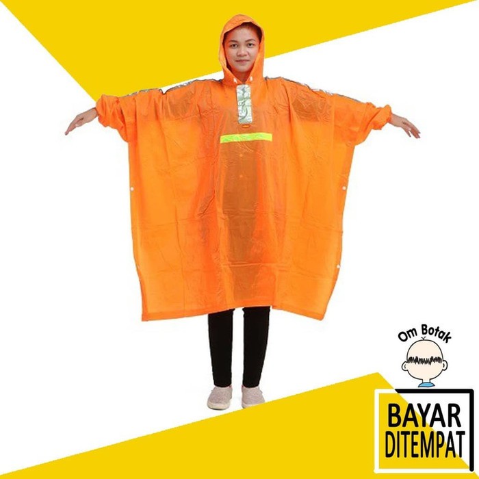 ELMONDO Poncho Lengan FLASH 712 orange proyek polisi jas hujan