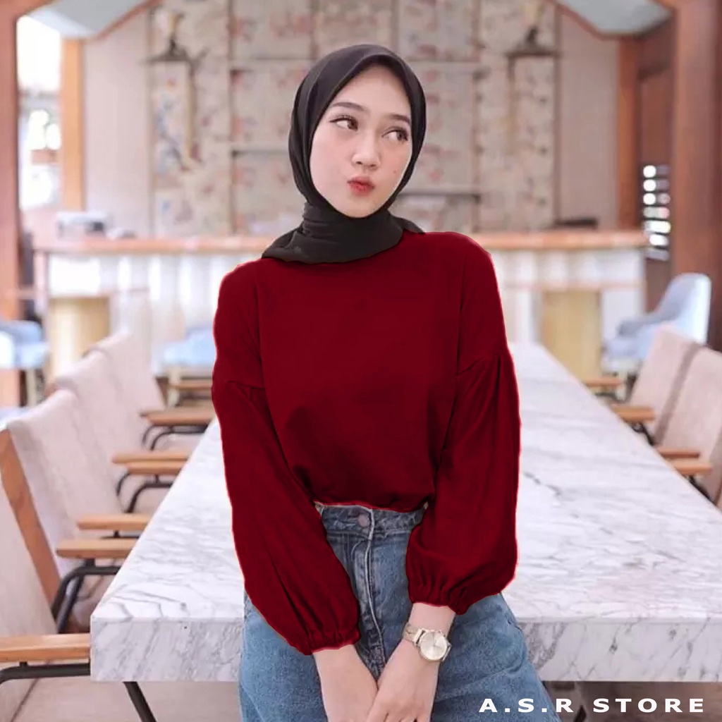 LUCI TOP BLOUSE/ ATASAN WANITA LENGAN BALON/ BAJU MUSLIM MODERN/ SIZE S M L XL XXL DISKON MENARIK UKURAN KUMPLIT BESAR NORMAL STANDAR REGULER JUMBO OVERSIZE PAKAIAN PEREMPUAN REMAJA DEWASA MODEL TERBARU HITS 2022 VIRAL OTHERS KEKINIAN TERLARIS OOTD CANTIK