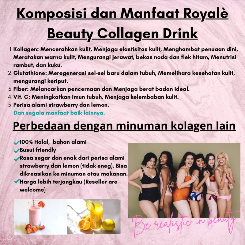 Royale Beauty Collagen Drink | Mencerahkan Kulit | Menurunkan Berat Badan | Meningkatkan Imun Tubuh