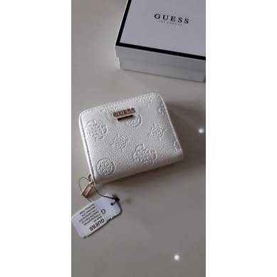 dompet guess helaina white logo original murah