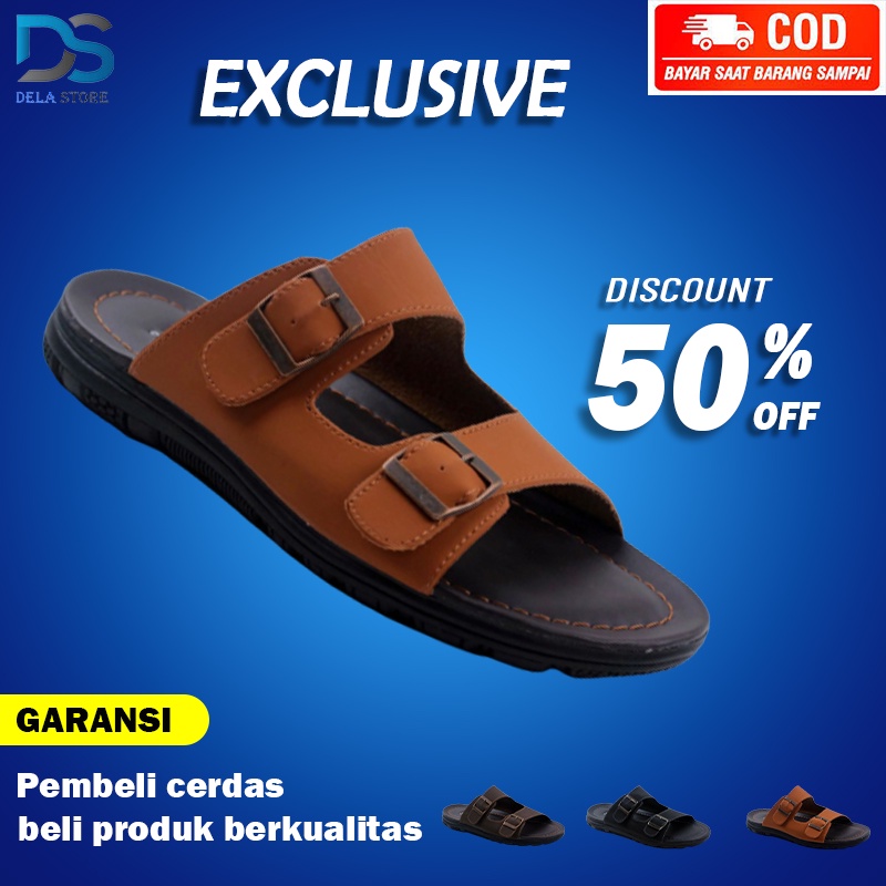 Sandal Slop Sendal Casual Kondangan Cowok Pria Kekinian Terbaru Murah Original HIPZO CT 02