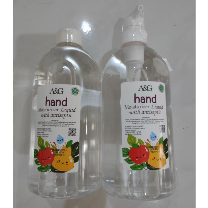 Hand Sanitizer A&amp;G gel / cair  / GOLDES MEDIKA / TLF 1 liter murah dan original 1000 ml