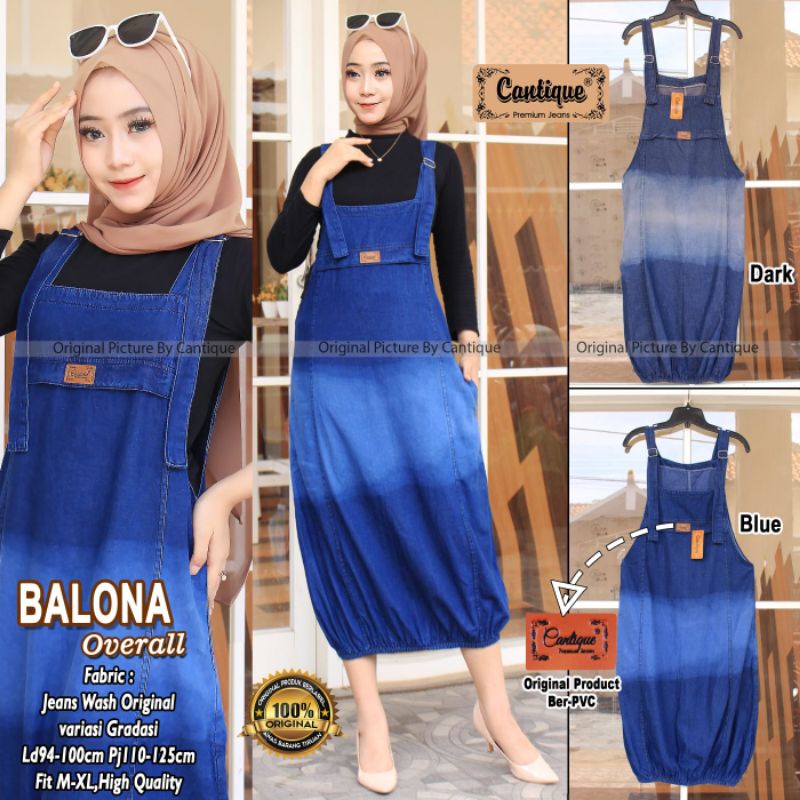 balona overall jeans wanita mantap by cantique