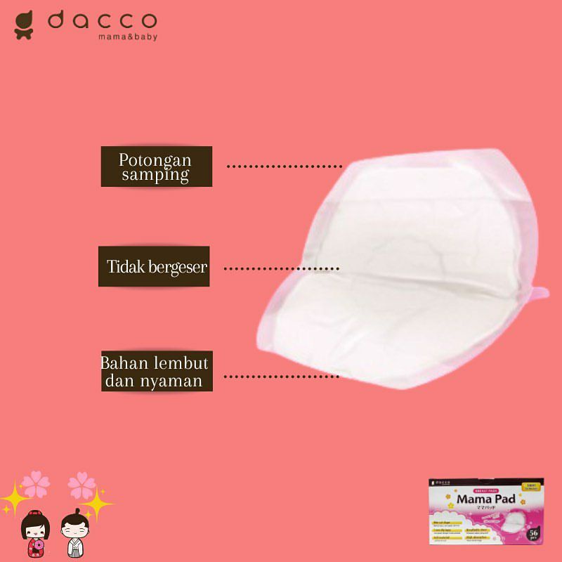 [Terlaris] DACCO Mamapad Disposable Breastpad isi 24pcs | Penyerap ASI | Breast Pad Mama Pad | Bantalan ASI