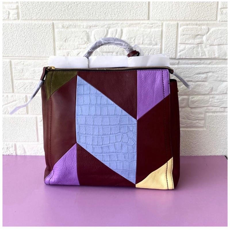 FOSSIL parker small patchwork backpack