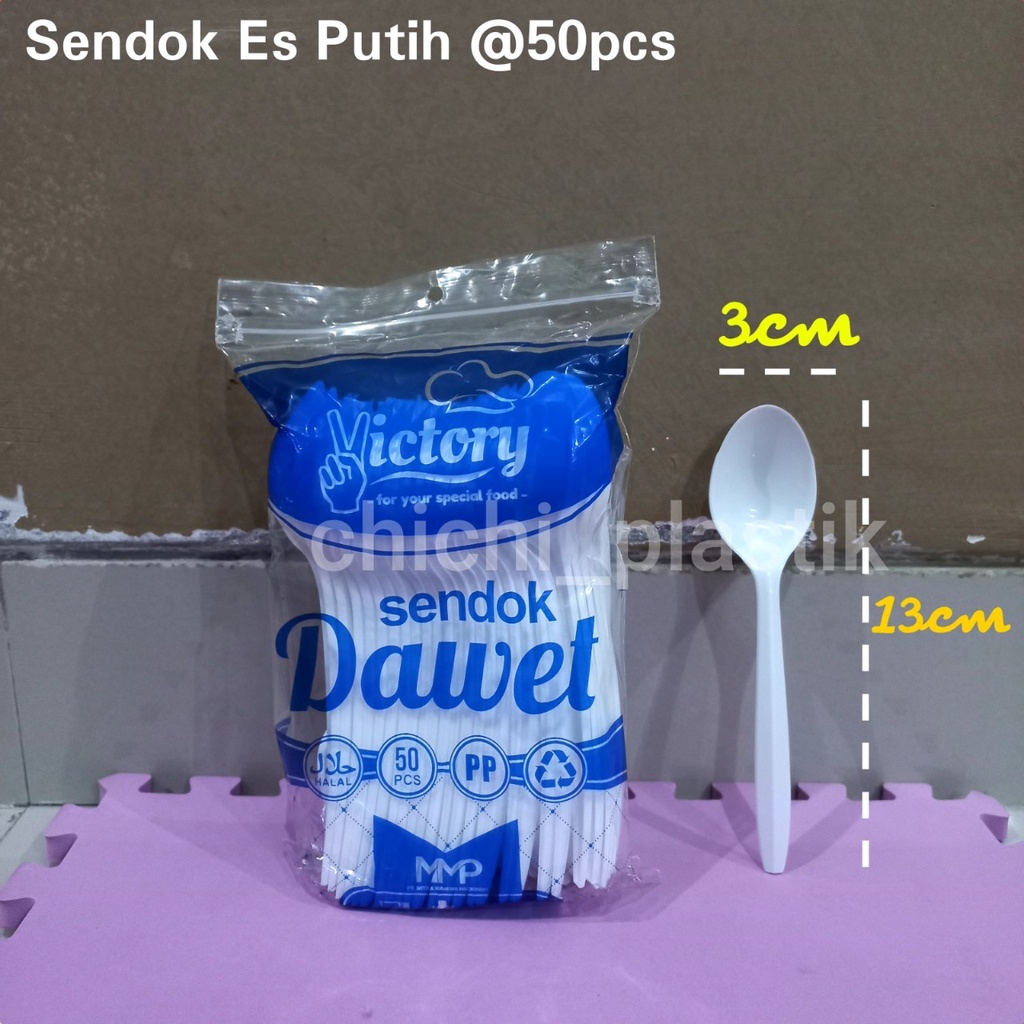 Sendok es putih susu / sendok es / sendok warna / sendok jelly / sendok pudding / sendok makan / sendok plastik