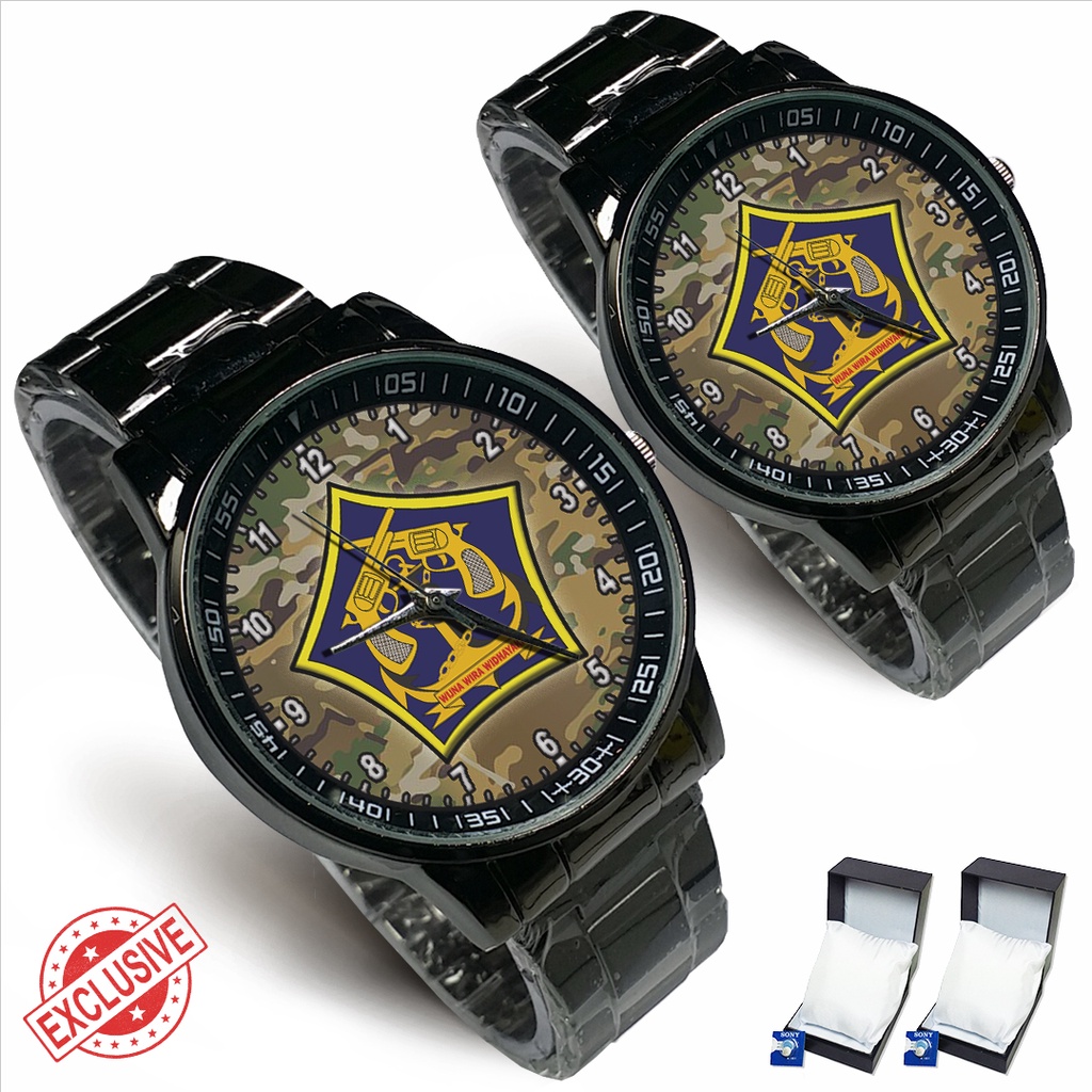 Jam Tangan Rantai Couple POLISI MILITER TNI AL - 03 (Mantul)