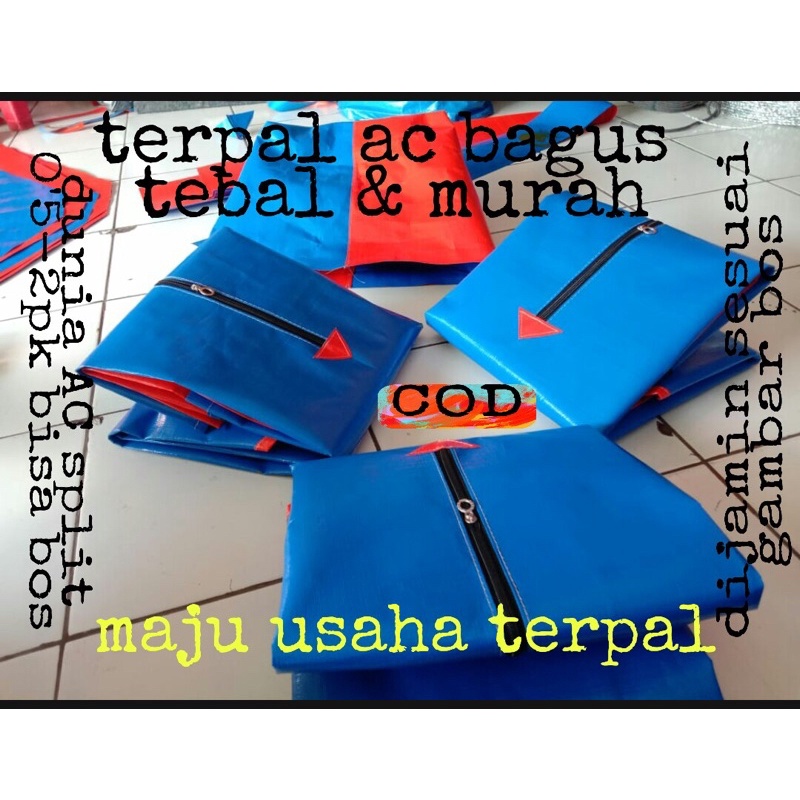 terpal cuci ac/cover ac/terpal cuci ac split 0'5 - 2pk/cuci ac bagus
