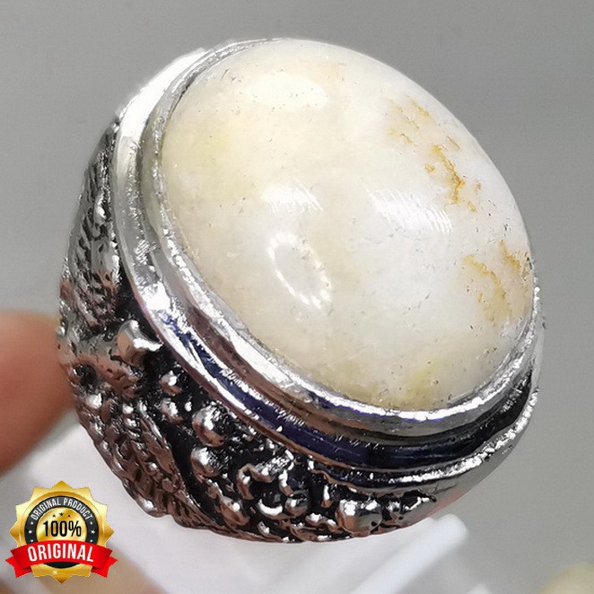 CINCIN BATU PERMATA MANII GAJAAH PUTIH ASLI