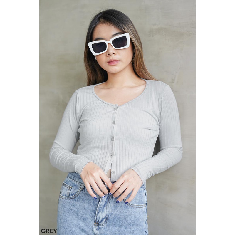 Lettuce Longsleeve Knit Atasan Wanita Blouse