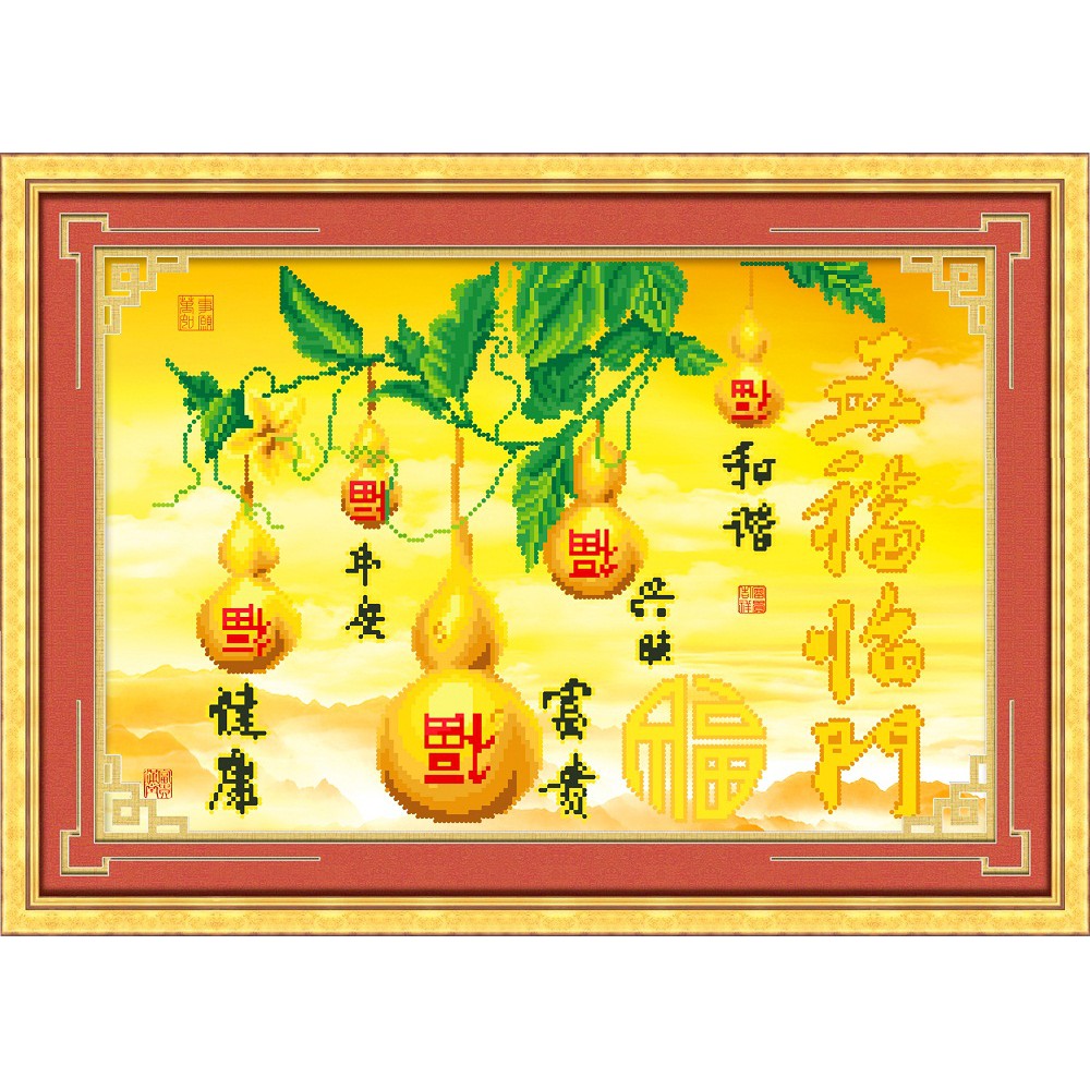 Paket DIY Craft Diamond Painting A9157 Guci Oriental Wealth Hoki