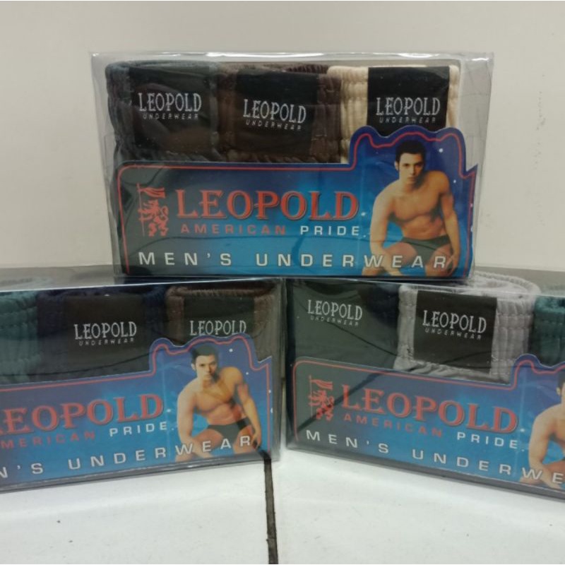 Celana dalam pria Leopold / CD pria murah leopold isi 3pcs perbox