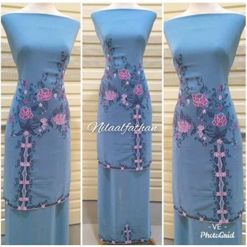 Bahan kurung bordir pesanan