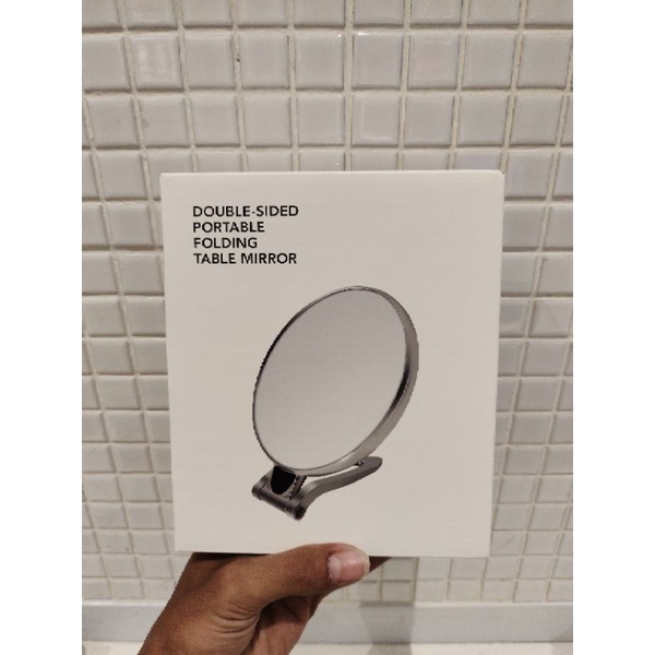 Jual Miniso Double Sided Portable Folding Table Mirror Shopee Indonesia