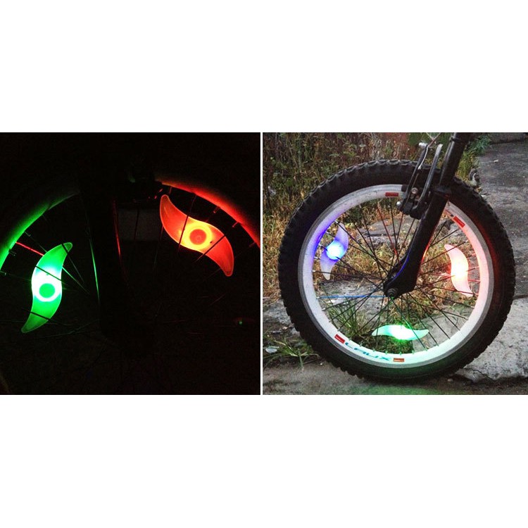 Lampu Ban Sepeda Warna Warni Mata Kucing Led Bicycle Light 1Pcs Colour