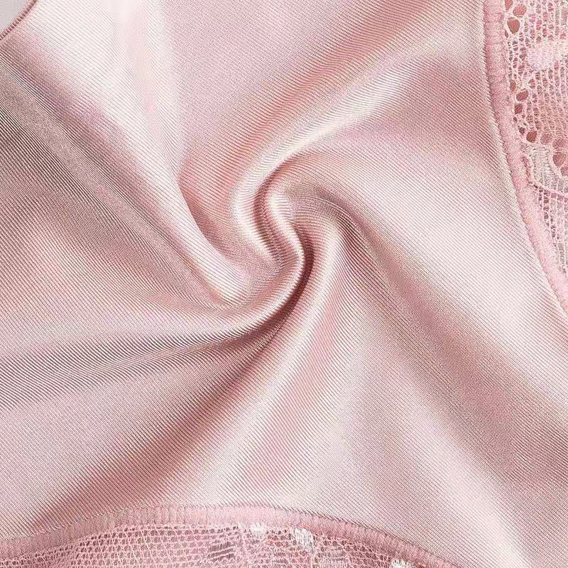 Celana Dalam Wanita Brief Seamless Bahan Ice Silk Lace Brukat Renda Lembut