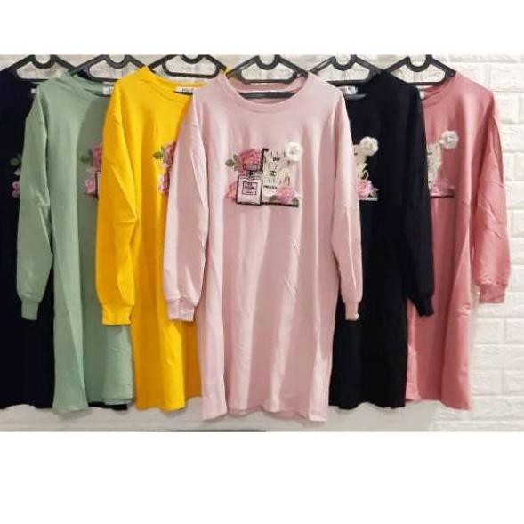Sudah READY.. [REALPIC] TUNIK KAOS IMPORT LD JUMBO BESAR TANGAN PANJANG by TIRAMISU