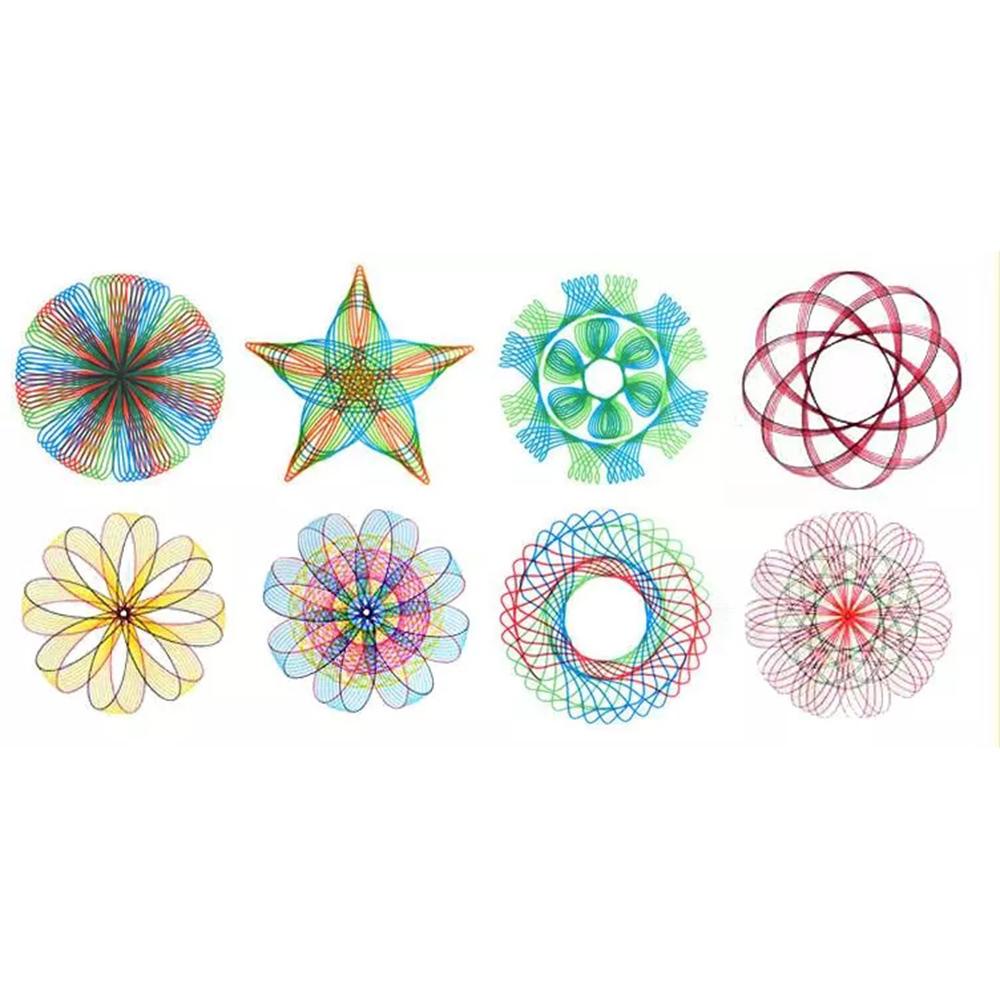 [Elegan] Spirograph Student Supply Mainan Edukasi Stensil Multifungsi