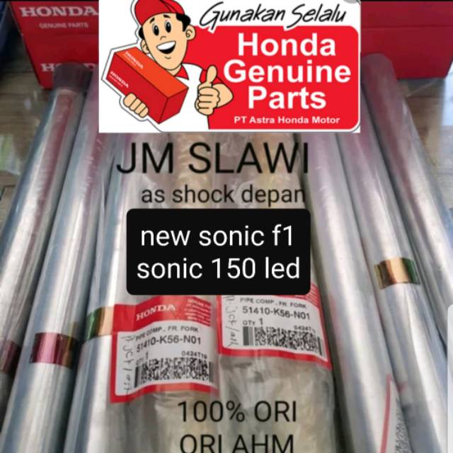 51410-K56-N01 as shock depan pipe comp sonic new sonic 150 f1 harga satuan ori honda ahm