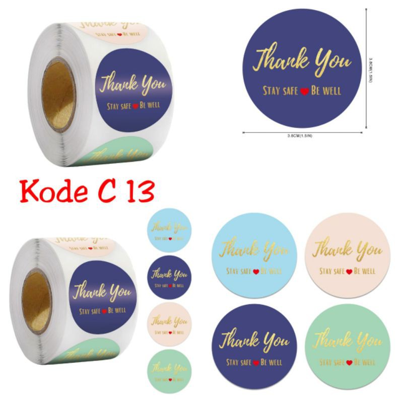 Stiker Thank You isi 500 Cutting Sticker Bahan Vinly Anti Air Grosir Stiker Label Paket Online