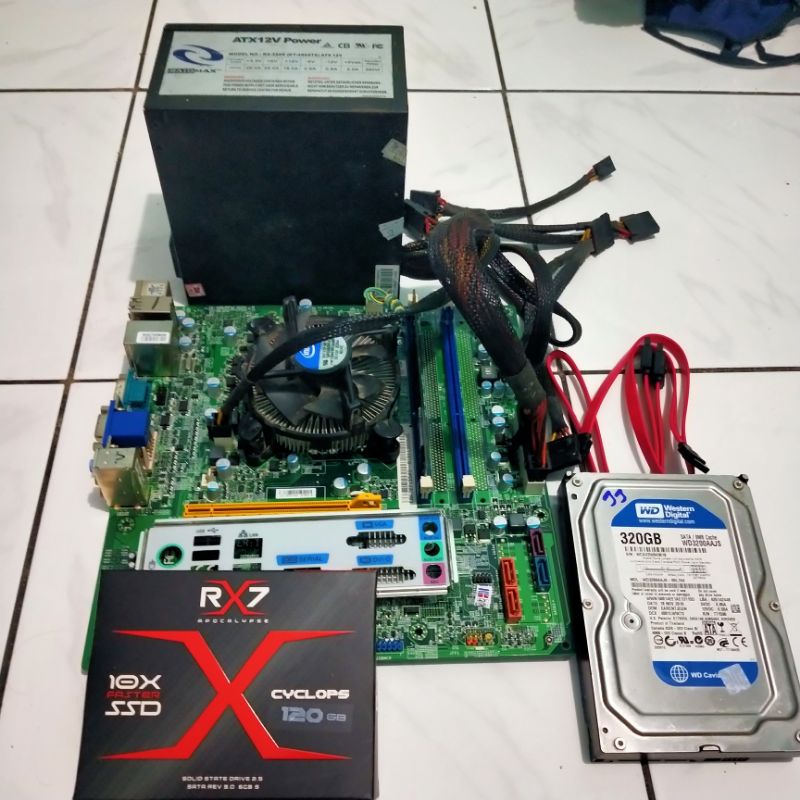 PC Mobo H61 i5 2400 Ram 16GB SSD 128GB HDD 500GB siap pakai