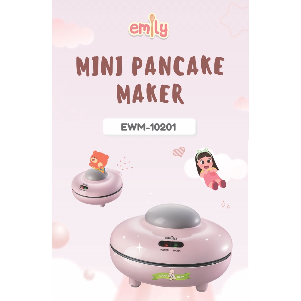 ELEK137 PEMBUAT PANCAKE EMILY MINI PANCAKE WAFFLE MAKER EWM10201