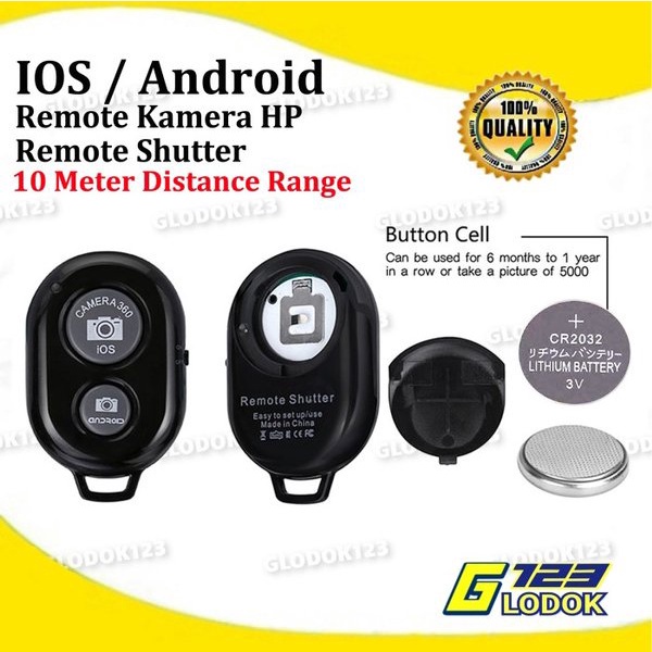 Tomsis Bluetooth Remote Shutter Smartphone Kamera Android IOS Iphone