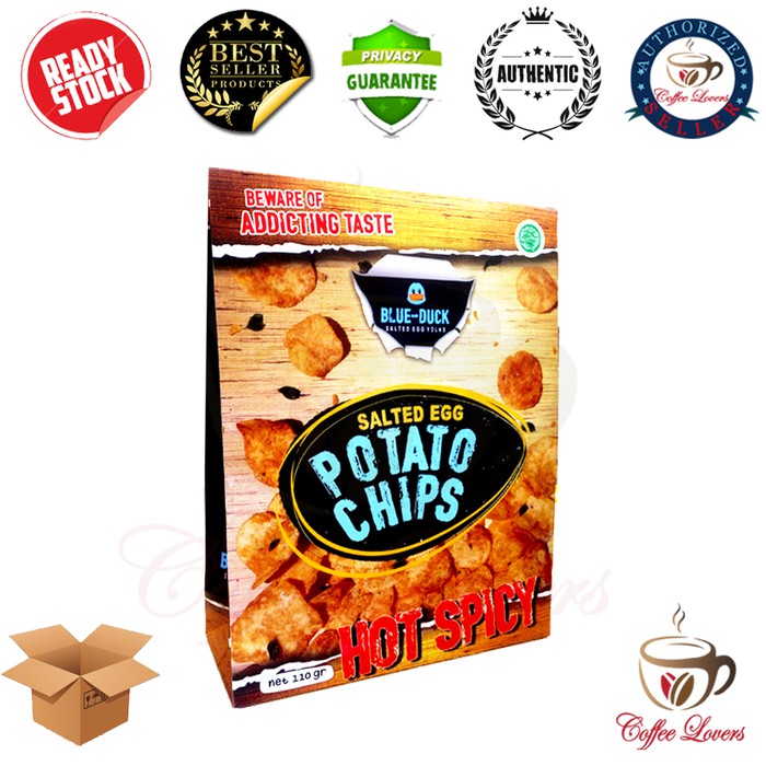 

Snack Blue Duck Kripik Kentang Telur Asin Hot Spicy