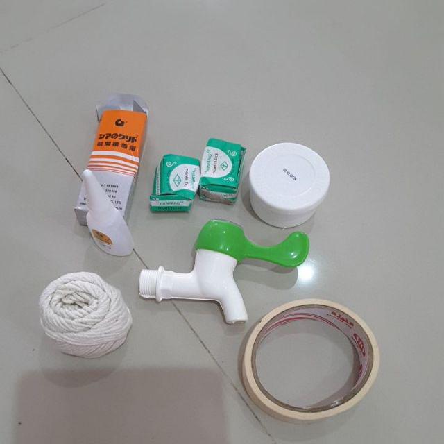 Kran Air Plastik Pvc Engkol Stik Kamar Mandi Taman Mesin Cuci