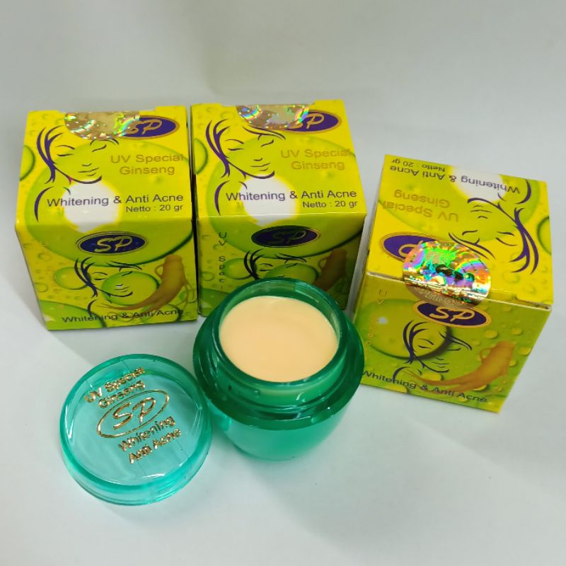 3pcs Cream Sp Gingseng original tutup timbul 21 k