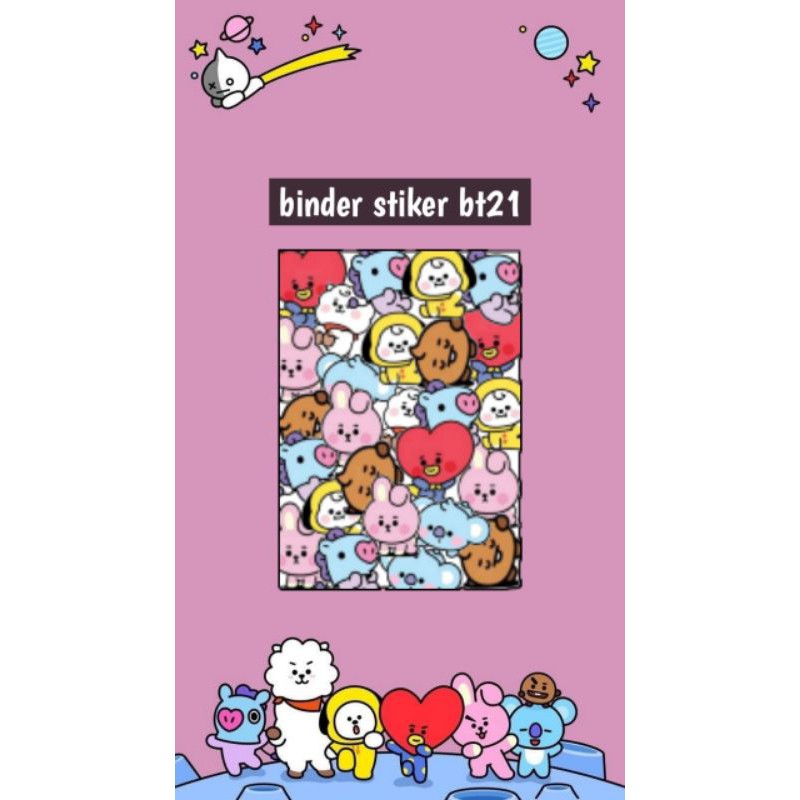 

binder a4,a5 stiker bts,bt21 bonus baca deskripsi
