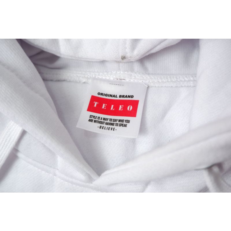 TELEO BELIEVE HOODIE AUSTIN WHITE BLACK